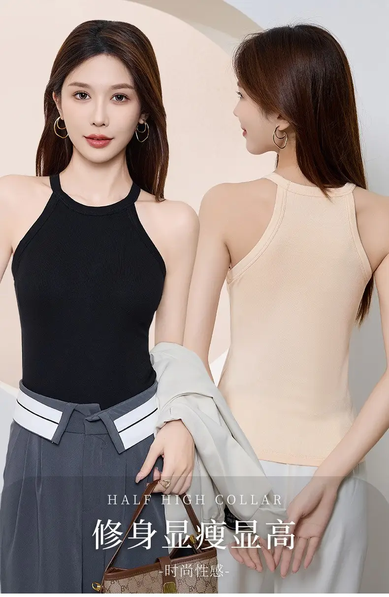 Neck Vest Cover Parm Anti-running Light Base One-piece Slim Top Yoga Sling with Chest Pad Women's Strapless — feature 4