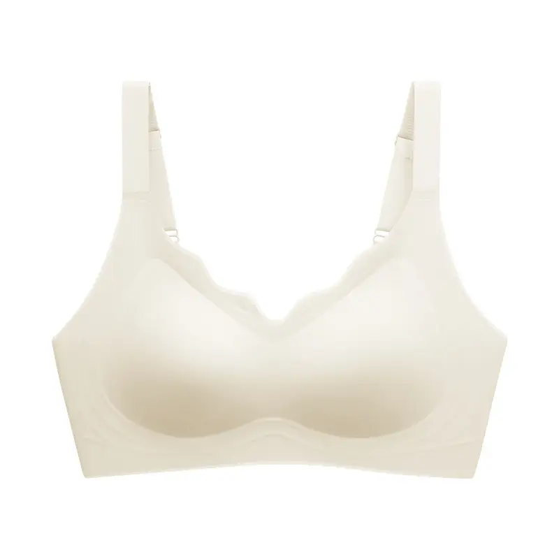 plus size 100.00kg Ultra-thin Seamless Underwear chubby girl Large Chest Small Jelly Lending Paramilia Non-rimless Bra
