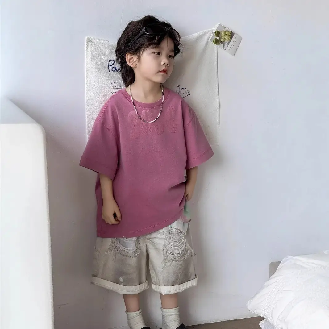 Girls Cotton T-Shirt Short Sleeve Summer Wear - Image 3