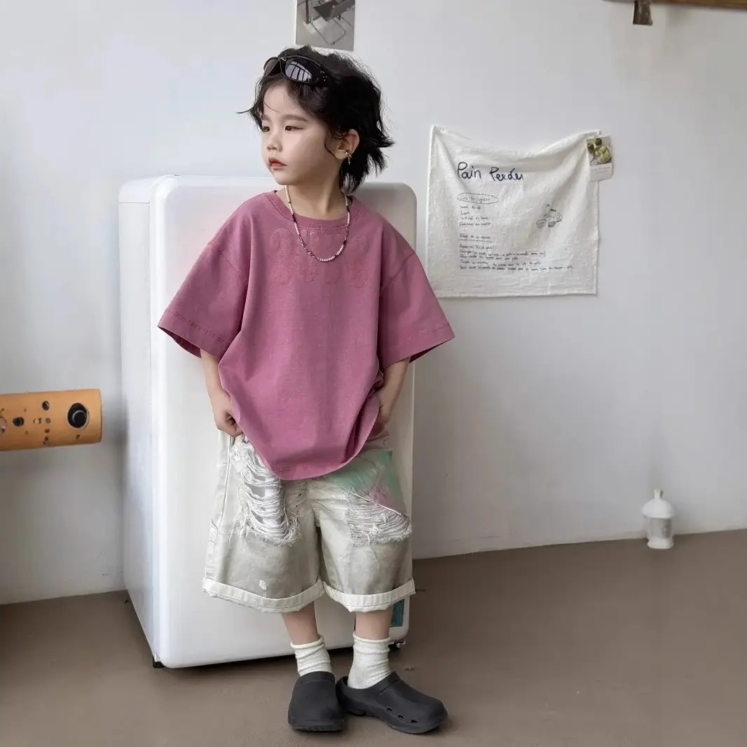 Girls Cotton T-Shirt Short Sleeve Summer Wear - Image 6