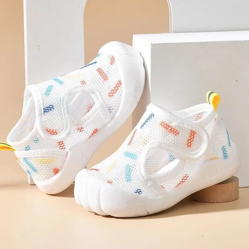 White Mesh Toddler Shoes for Girls Boys 1-3 Years