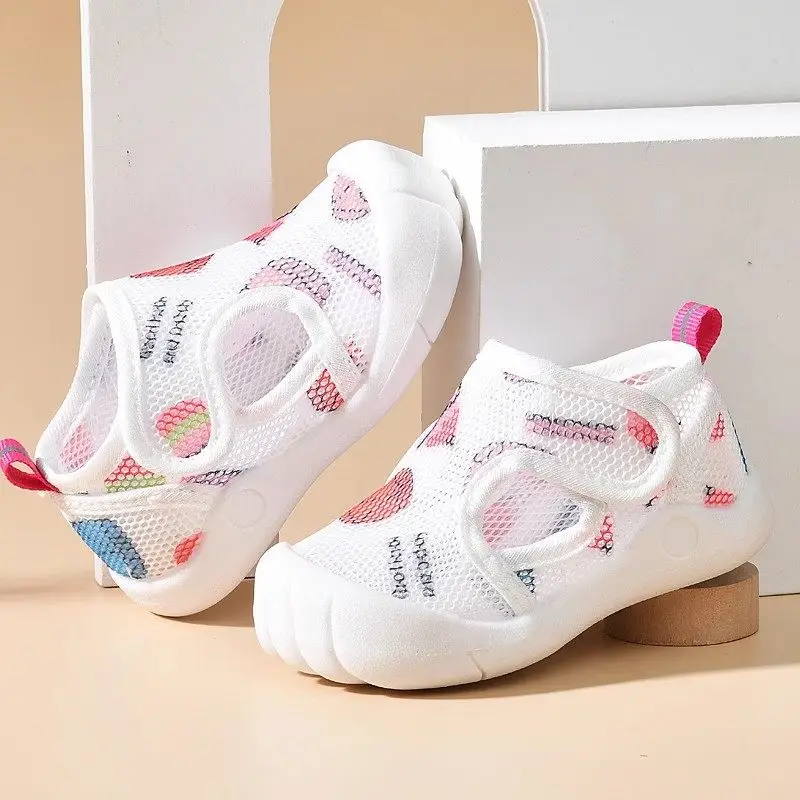 White Mesh Toddler Shoes for Girls Boys 1-3 Years