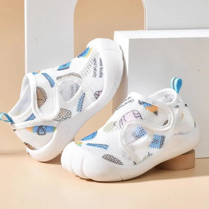 White Mesh Toddler Shoes for Girls Boys 1-3 Years
