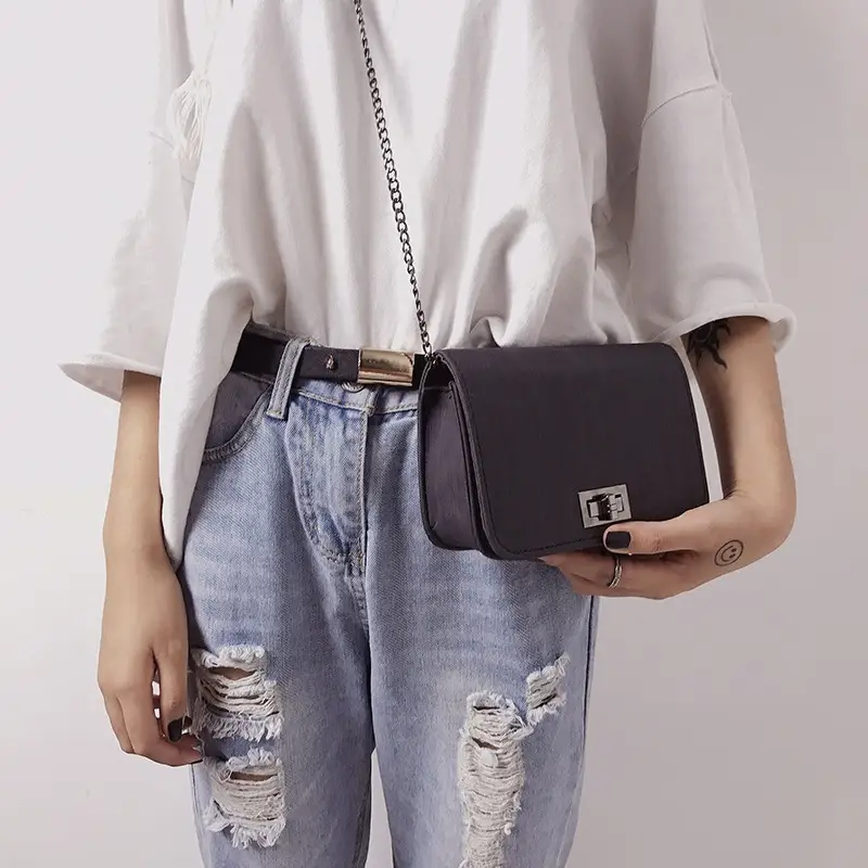 Women Crossbody Bags Pink Green Chain Strap 2019 - Image 6