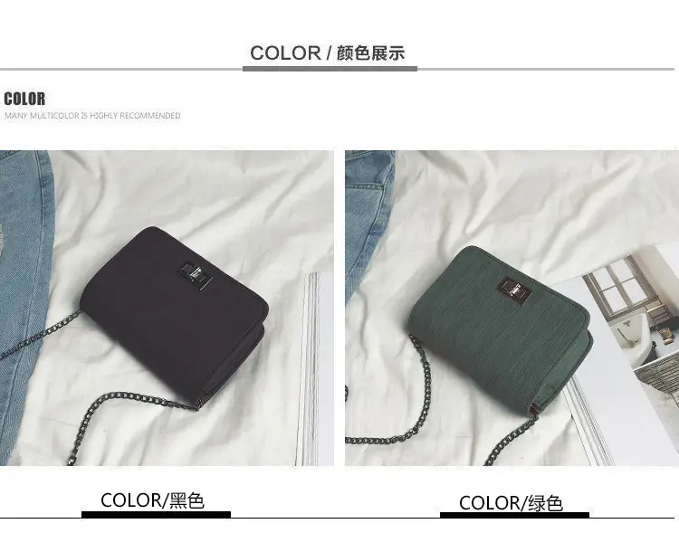 Women Crossbody Bags Pink Green Chain Strap 2019 — feature 3