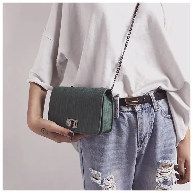 Women Crossbody Bags Pink Green Chain Strap 2019 — feature 6