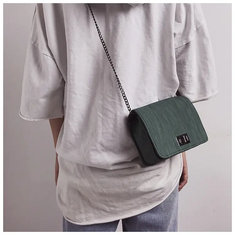 Women Crossbody Bags Pink Green Chain Strap 2019 — feature 7