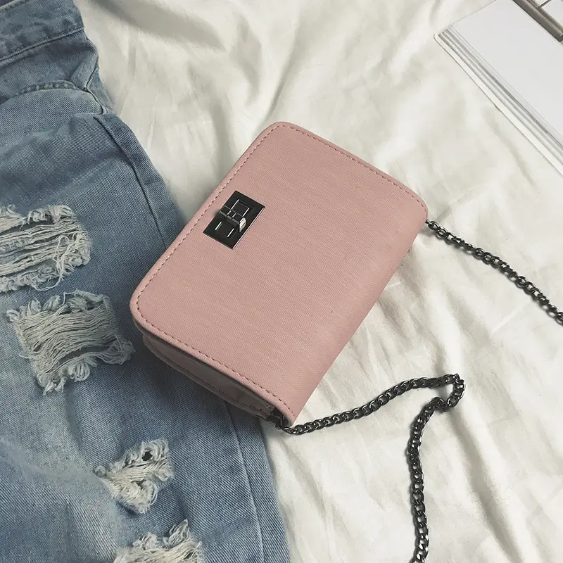 Women Crossbody Bags Pink Green Chain Strap 2019 - Image 3