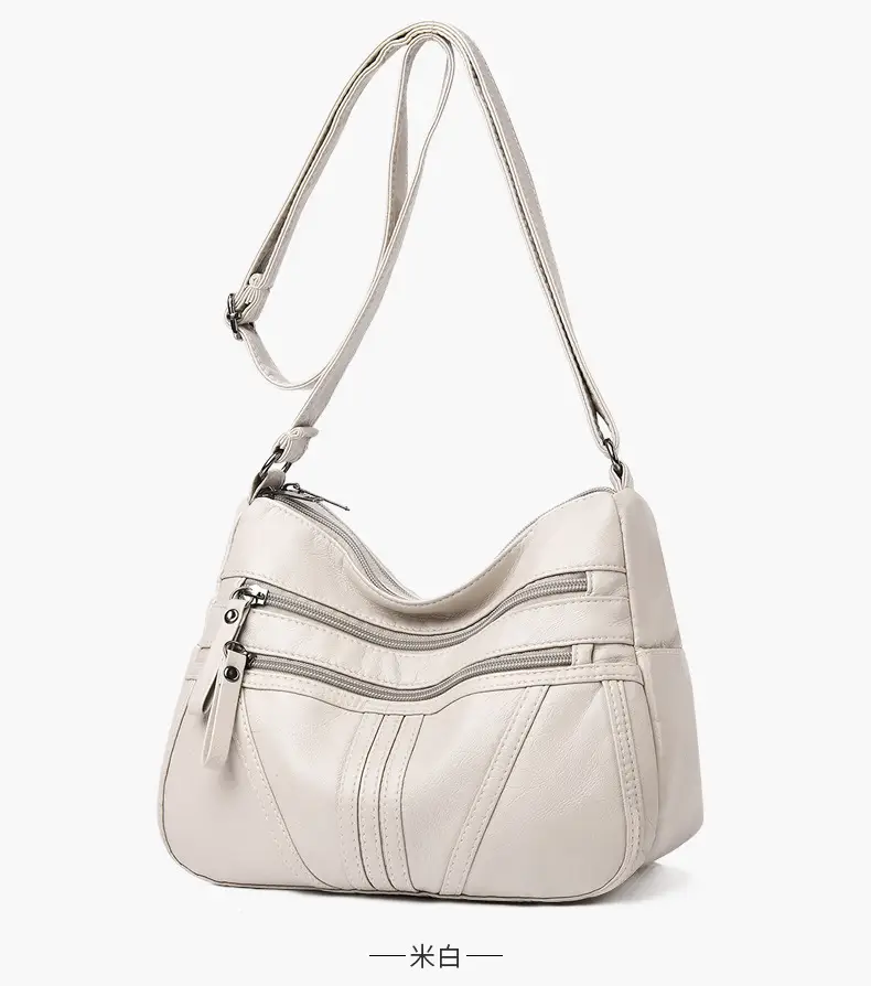 Multi-layer shoulder bag soft leather large capacity ladies fashion trend — feature 16