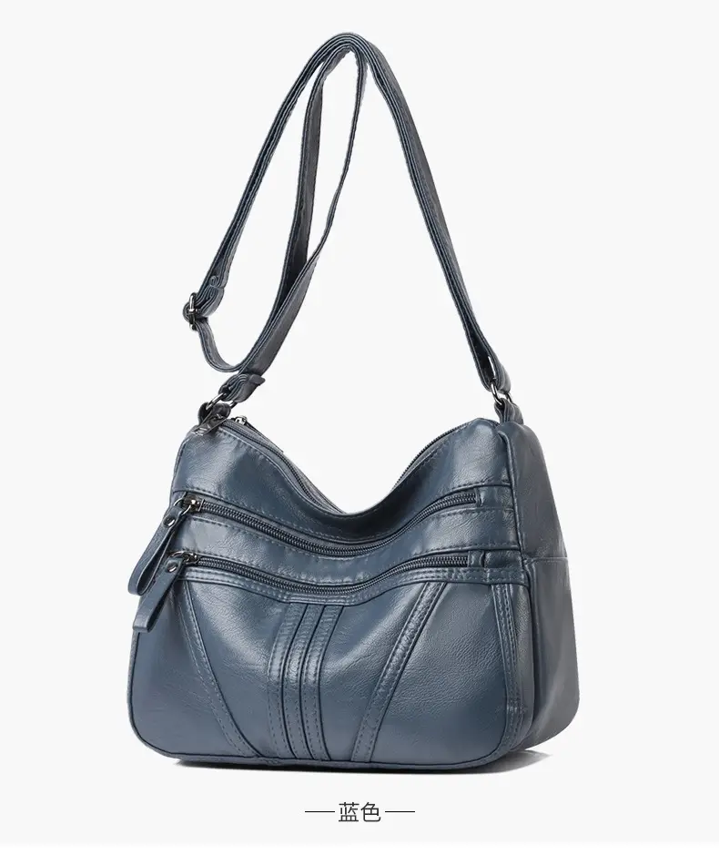 Multi-layer shoulder bag soft leather large capacity ladies fashion trend — feature 21
