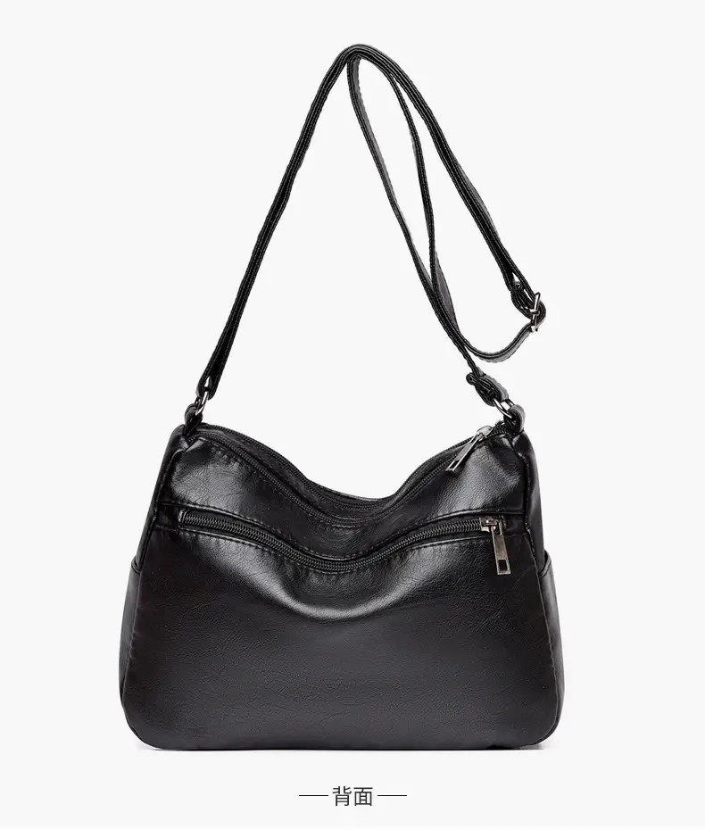 Multi-layer shoulder bag soft leather large capacity ladies fashion trend — feature 24