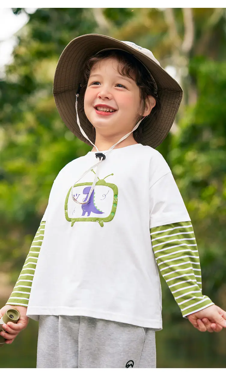 Yoou Boys Fake Two-Piece Long-Sleeve T-Shirt Set — feature 2