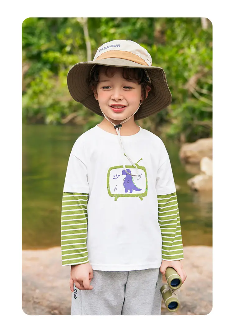 Yoou Boys Fake Two-Piece Long-Sleeve T-Shirt Set — feature 7