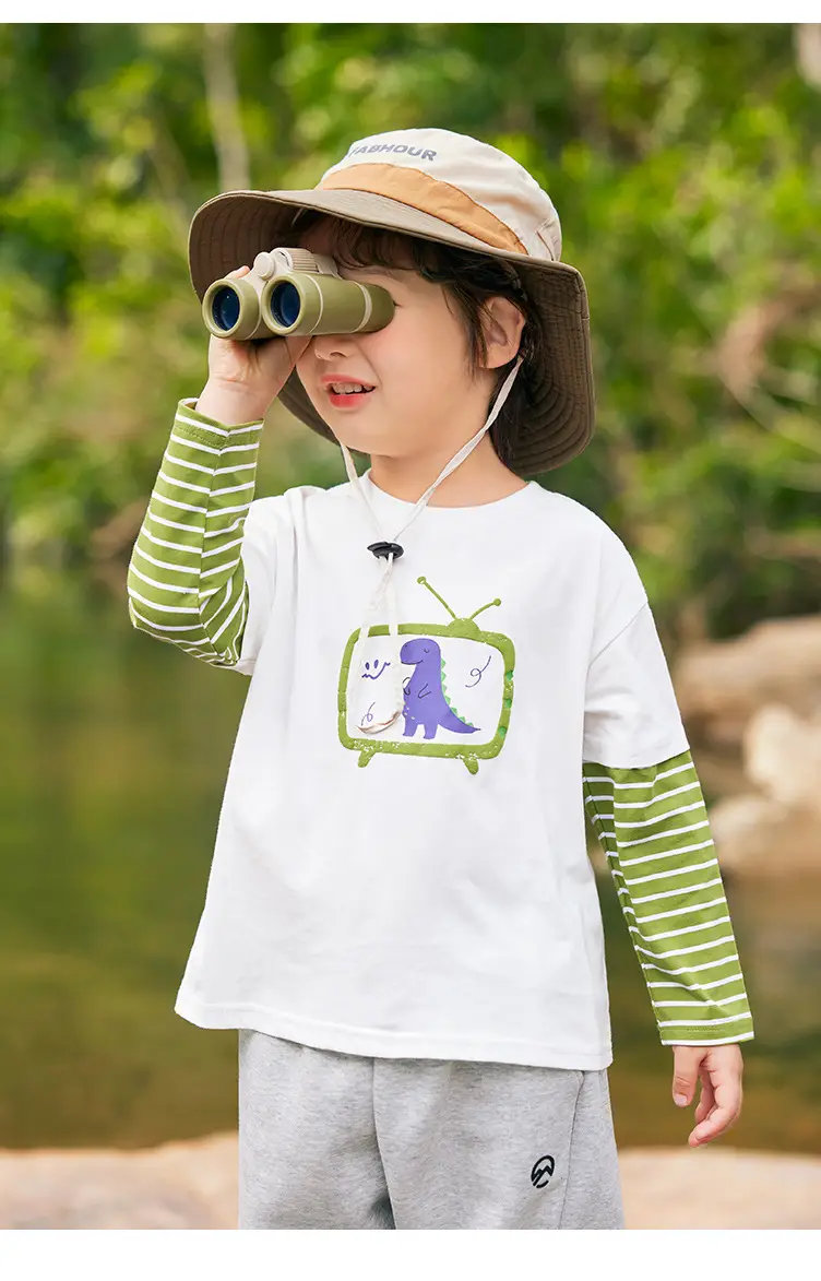Yoou Boys Fake Two-Piece Long-Sleeve T-Shirt Set — feature 8