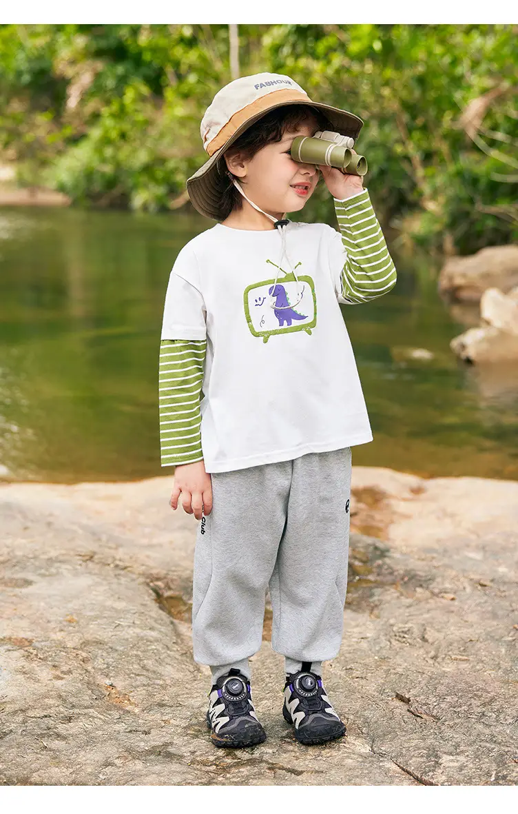 Yoou Boys Fake Two-Piece Long-Sleeve T-Shirt Set — feature 9