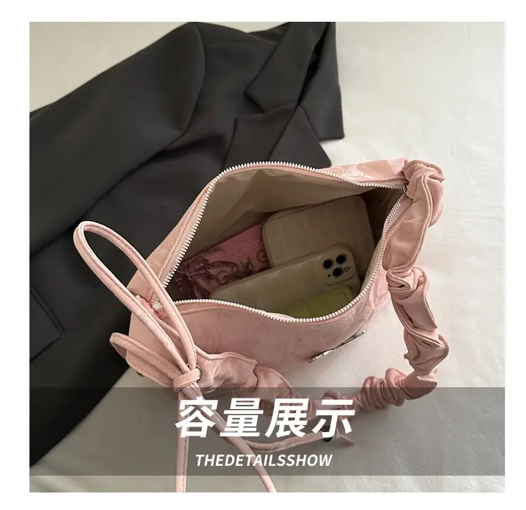 Silver Ruffled Shoulder Crossbody Bag for Women — feature 6