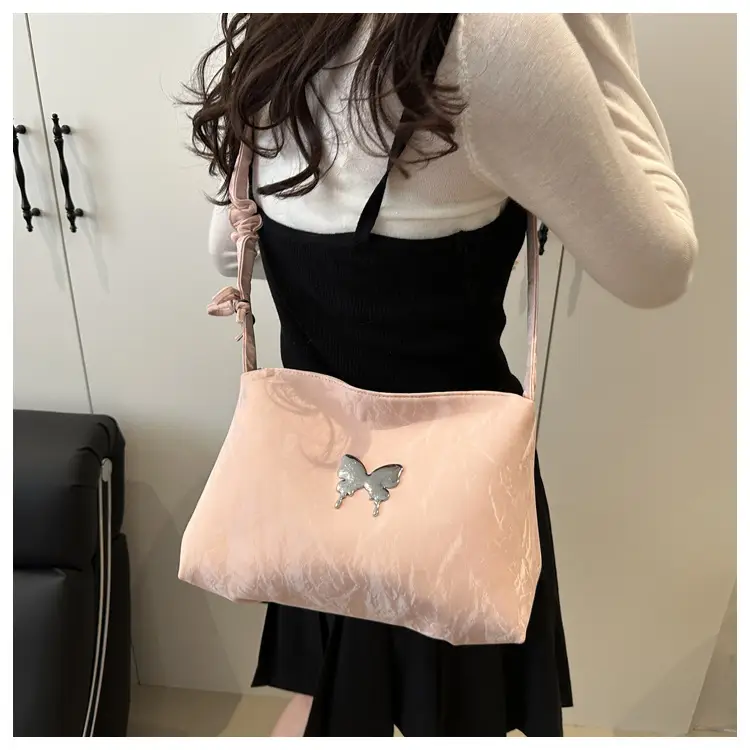 Silver Ruffled Shoulder Crossbody Bag for Women — feature 9