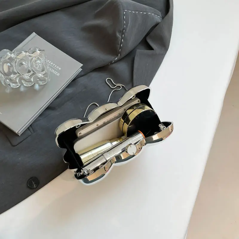 Golden Crossbody Bag for Women Small Square Design