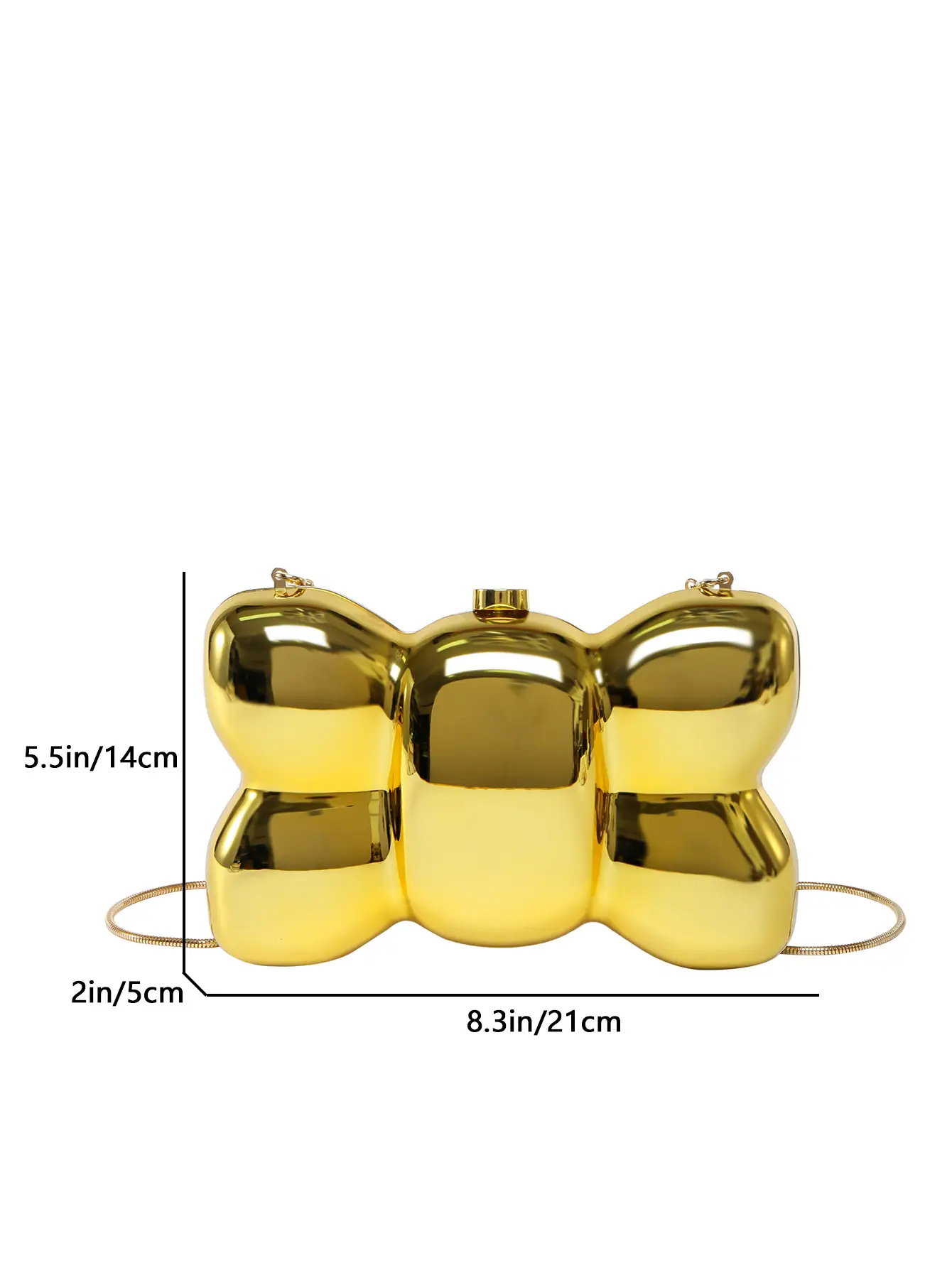 Golden Crossbody Bag for Women Small Square Design — feature 1
