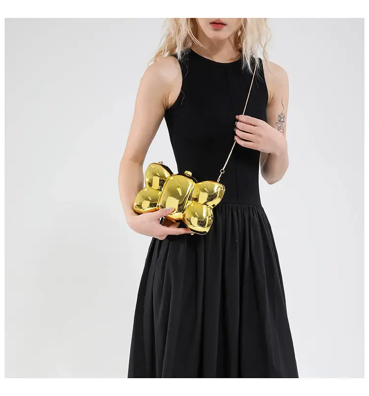 Golden Crossbody Bag for Women Small Square Design — feature 12
