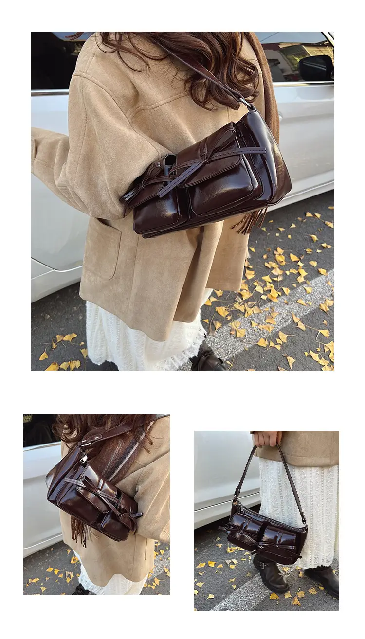 Red Bow PU Leather Crossbody Bag for Women — feature 11