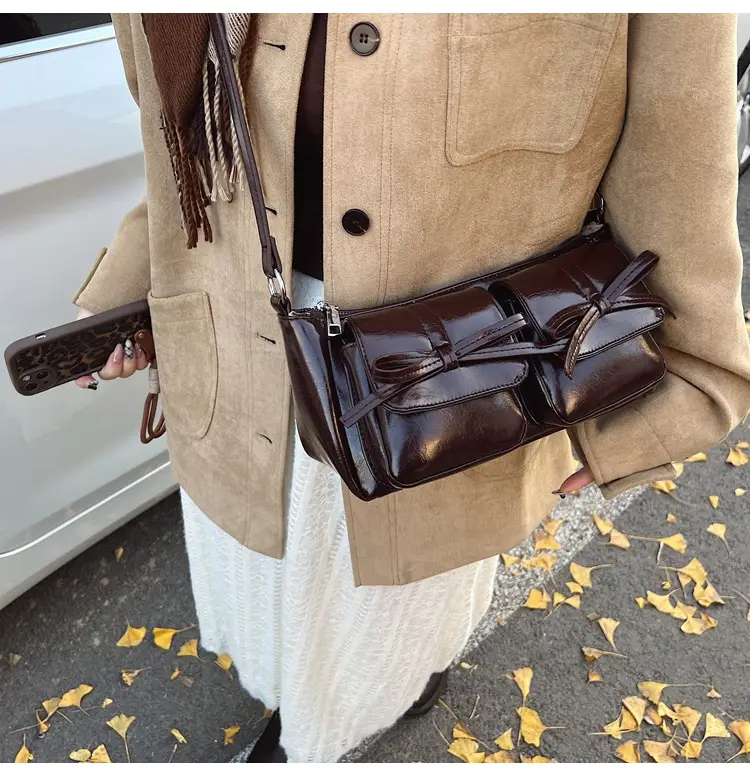 Red Bow PU Leather Crossbody Bag for Women — feature 19