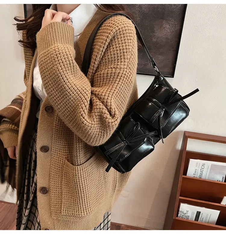 Red Bow PU Leather Crossbody Bag for Women — feature 21