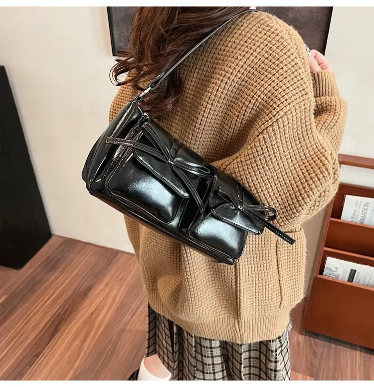 Red Bow PU Leather Crossbody Bag for Women — feature 23