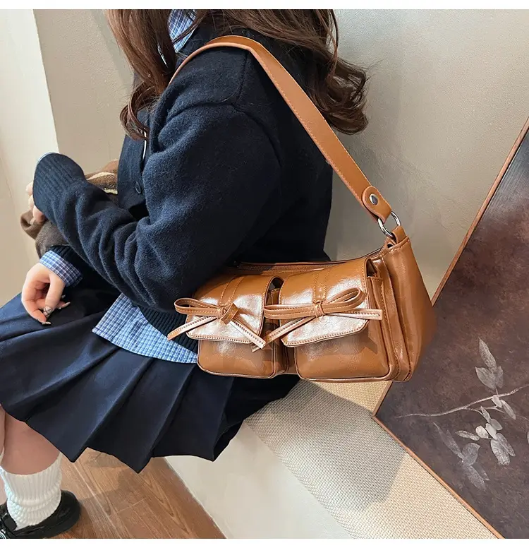 Red Bow PU Leather Crossbody Bag for Women — feature 25
