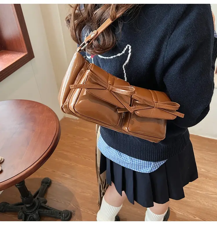 Red Bow PU Leather Crossbody Bag for Women — feature 27