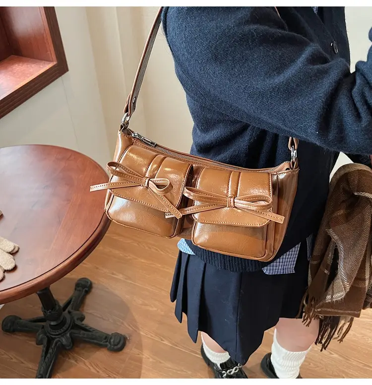 Red Bow PU Leather Crossbody Bag for Women — feature 28