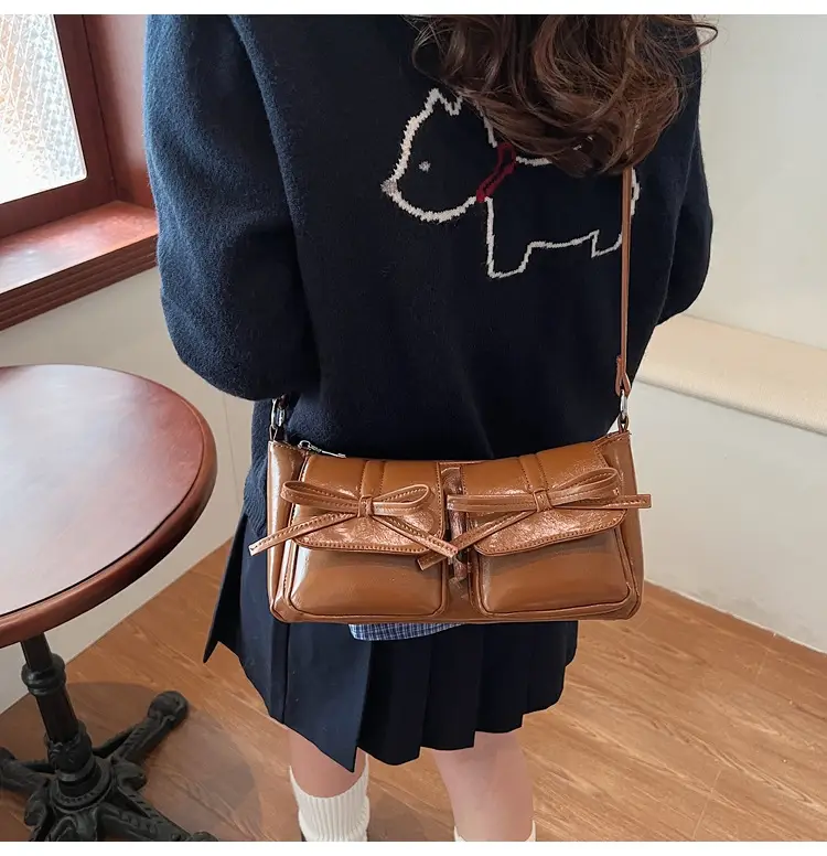 Red Bow PU Leather Crossbody Bag for Women — feature 29