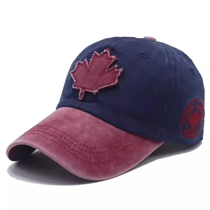 Canadian Patch Baseball Cap for Men Women Washable Distressed - Image 4