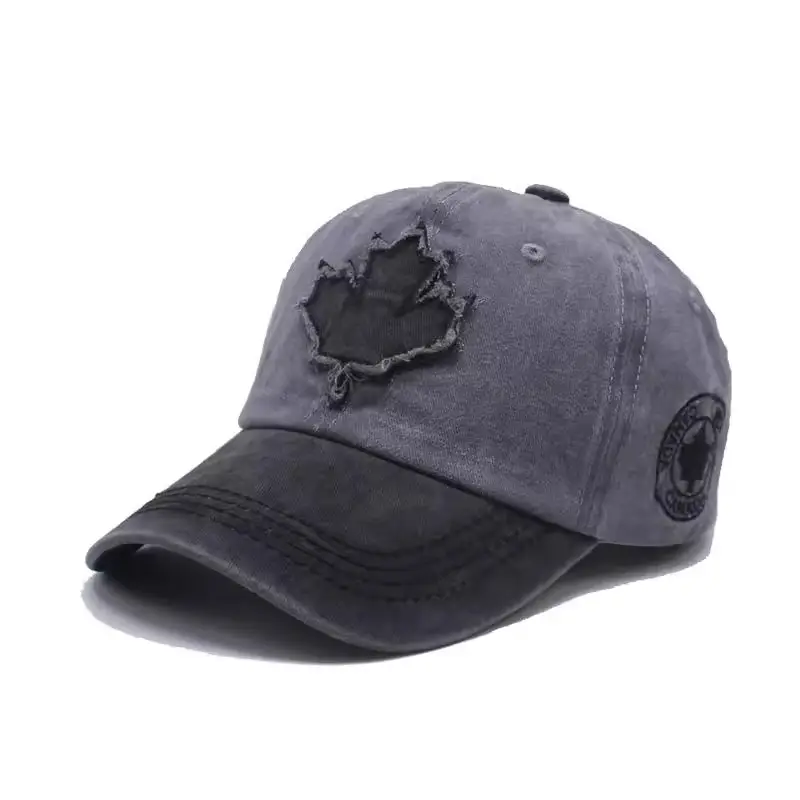 Canadian Patch Baseball Cap for Men Women Washable Distressed - Image 5