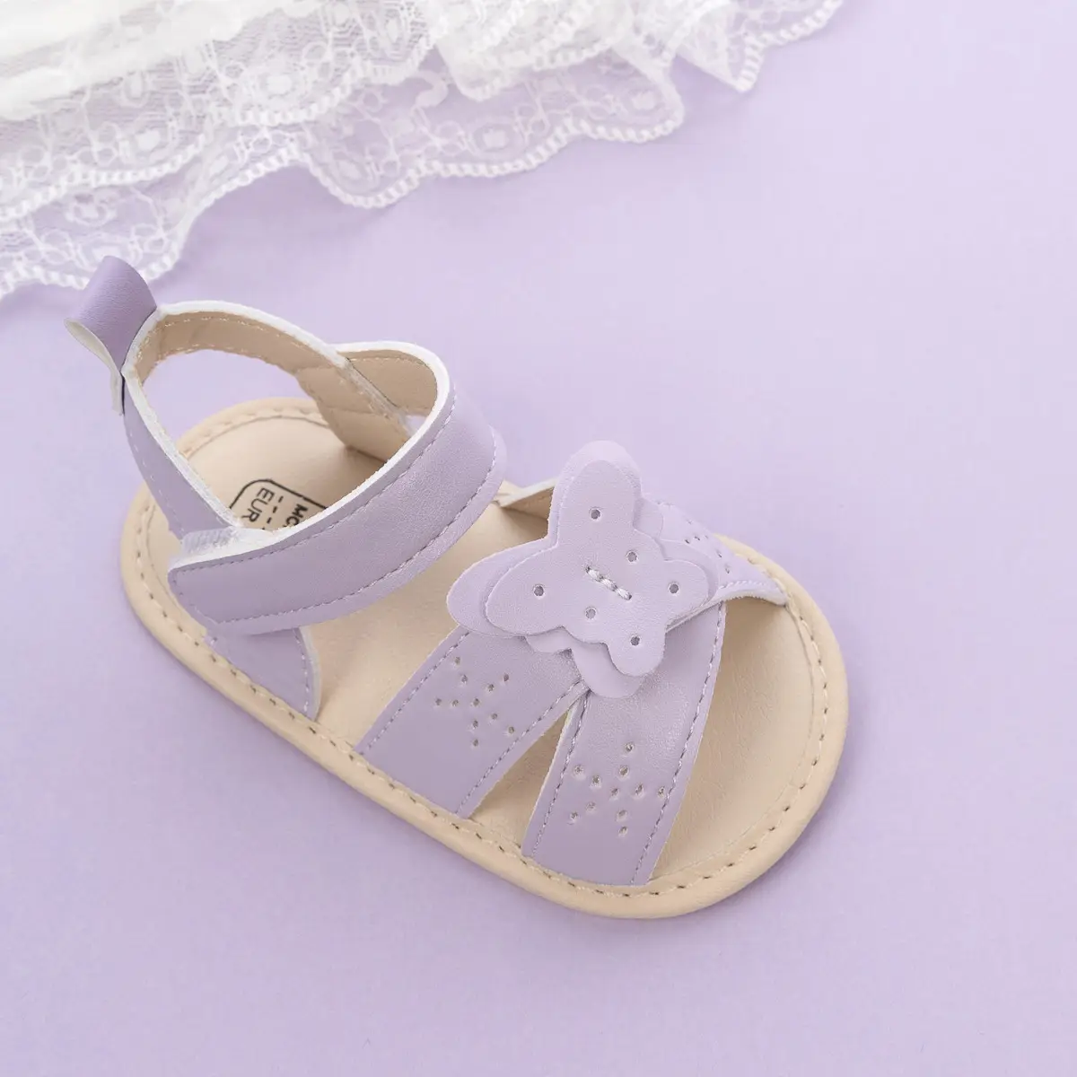 Cute Purple Butterfly Baby Sandals 2025