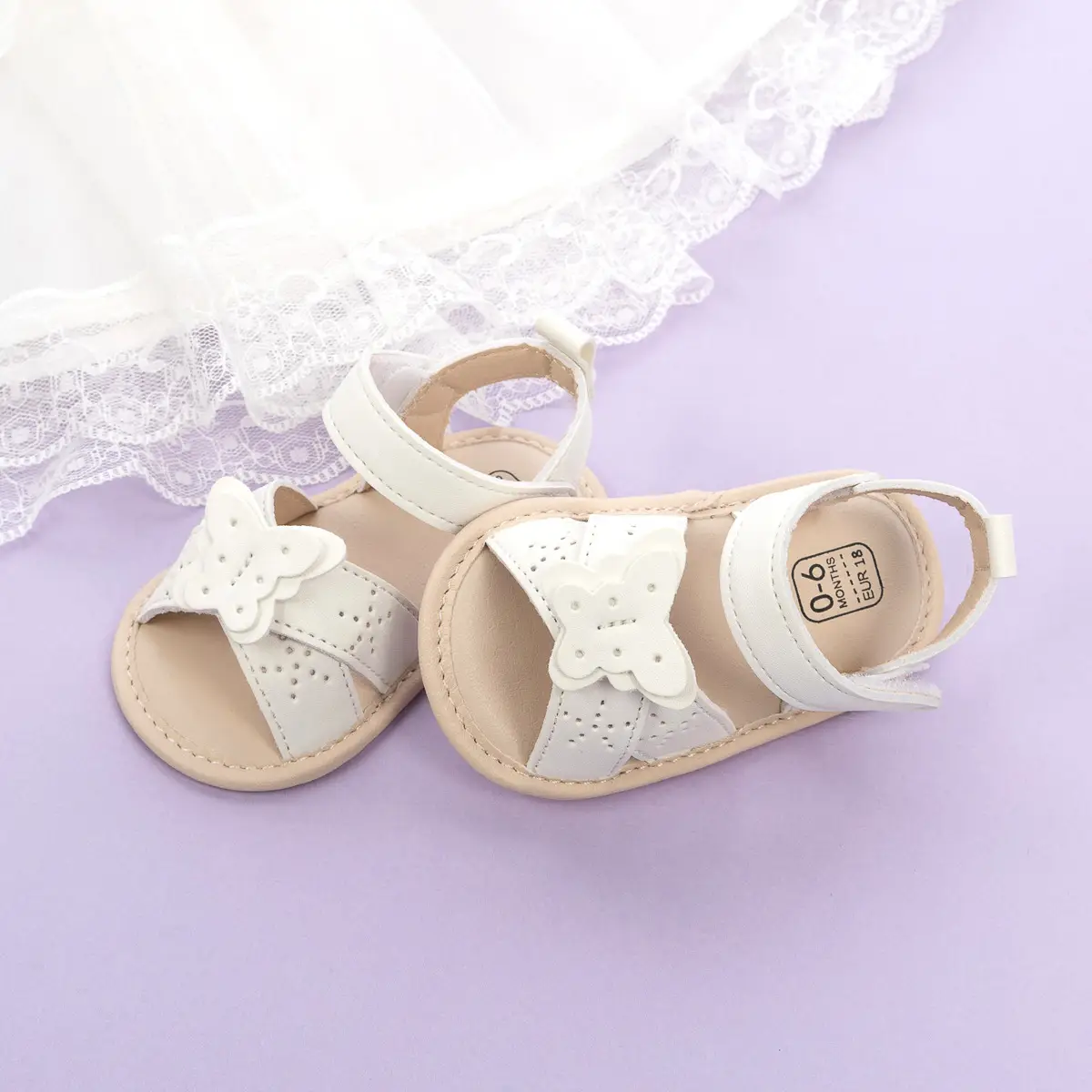 Cute Purple Butterfly Baby Sandals 2025