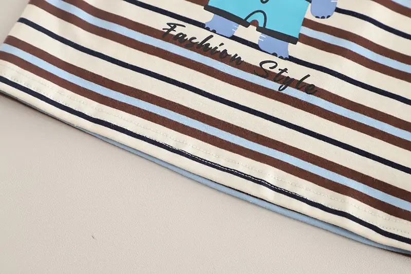 Boys Cartoon Striped T-Shirt Shorts Set — feature 4