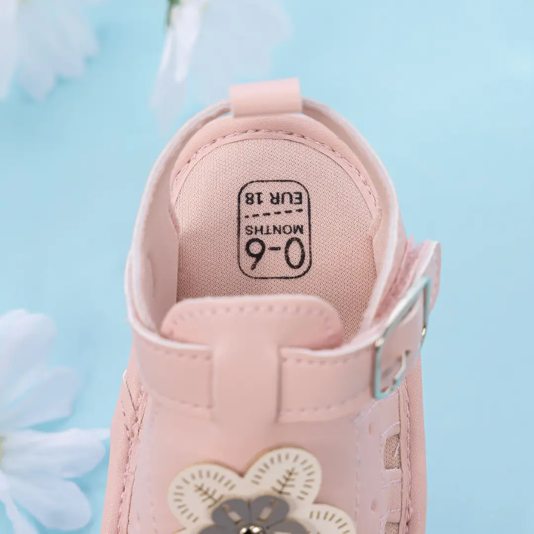 Cross-border New Baby Girl Sandals 2025 Summer Baby Toddler Shoes Cute Flower Solid Color Soft Bottom Baby Shoes — feature 7