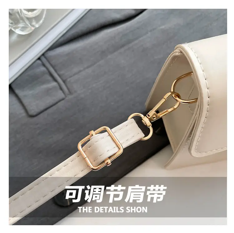 Pink PU Shoulder Bag with Lock Closure for Women — feature 5