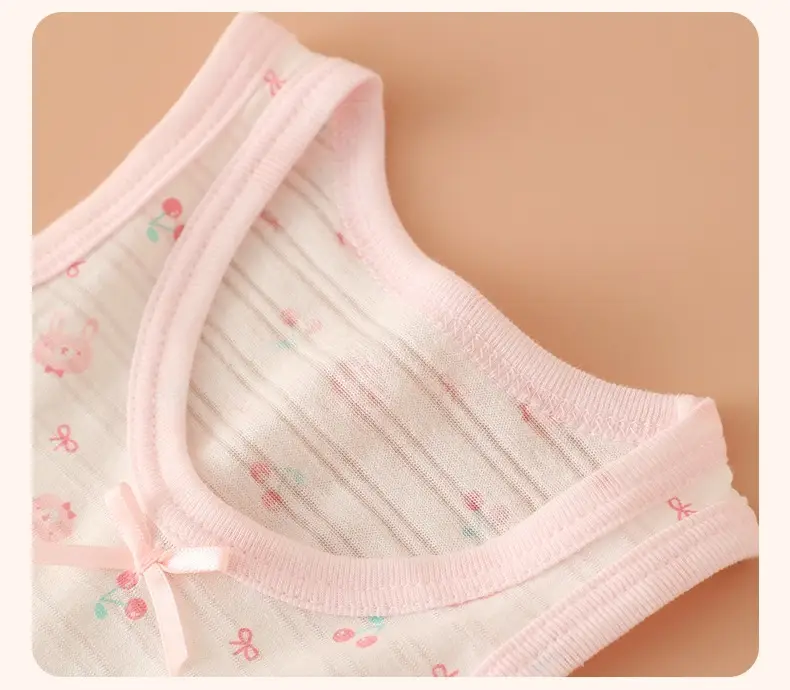 Children's Sleeveless T-Shirt Pure Cotton Summer Girls Boys — feature 14