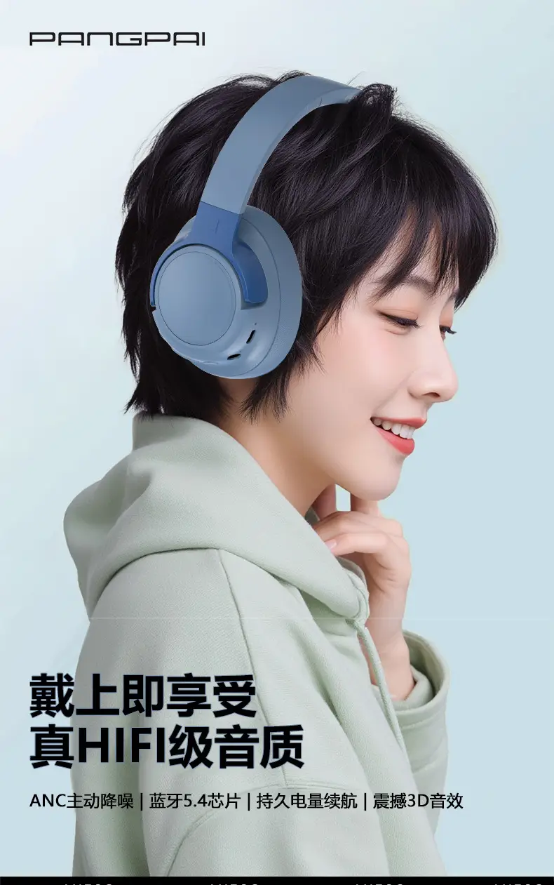 Bluetooth ANC Headset White Long Lasting Wireless — feature 4