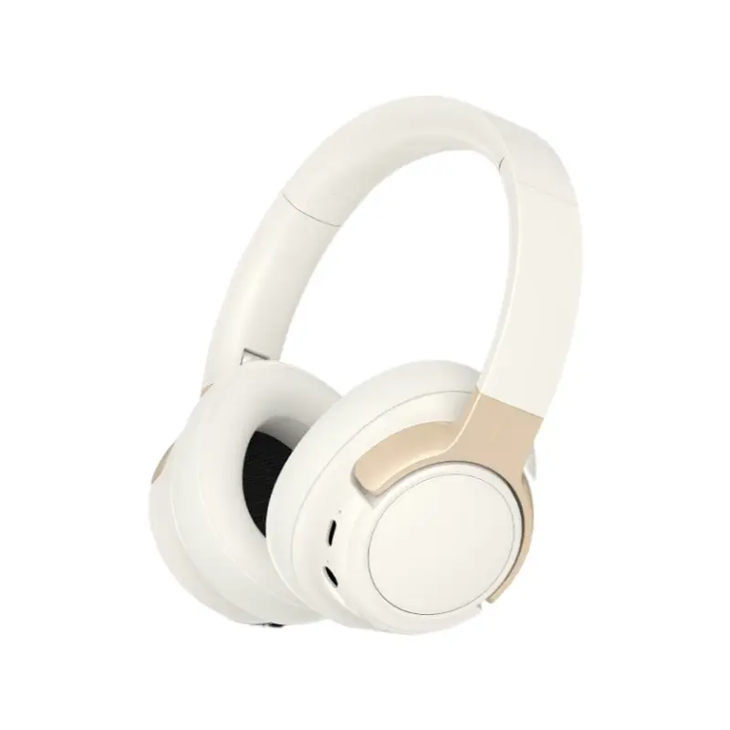 Bluetooth ANC Headset White Long Lasting Wireless