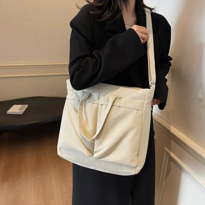 Women's Large Capacity Navy Shoulder Bag Lazy Style - Image 10