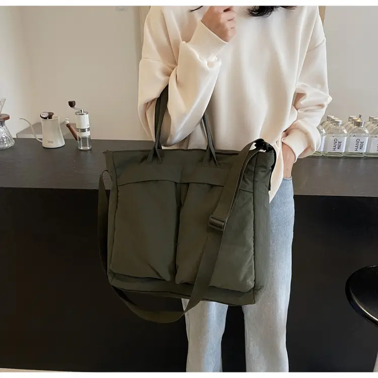 Women's Large Capacity Navy Shoulder Bag Lazy Style — feature 14