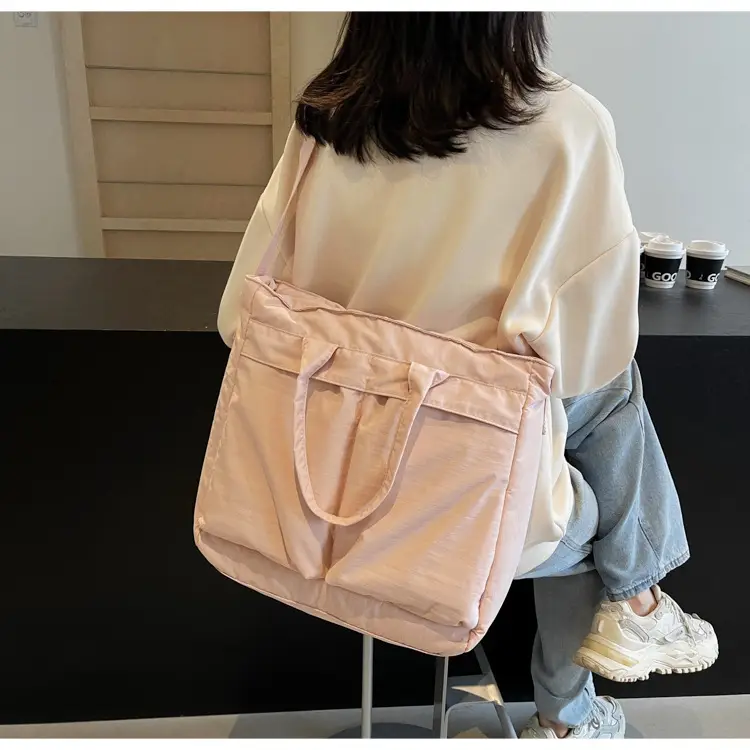 Women's Large Capacity Navy Shoulder Bag Lazy Style — feature 16