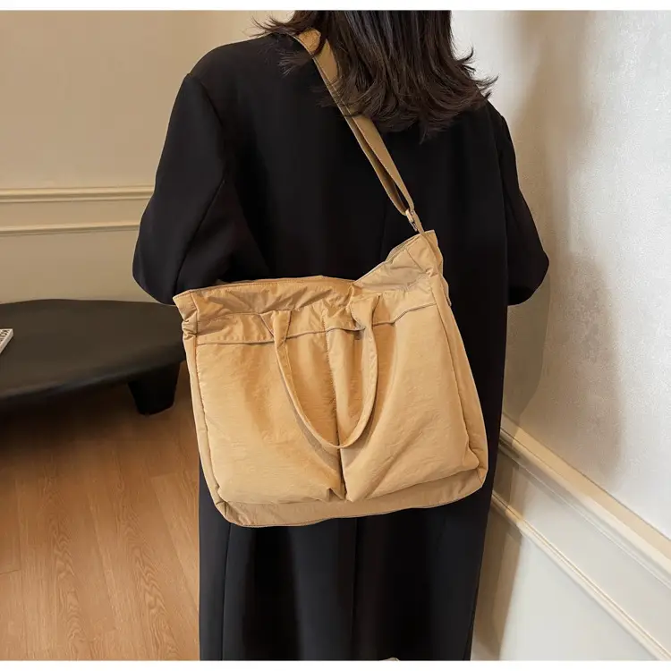 Women's Large Capacity Navy Shoulder Bag Lazy Style — feature 19