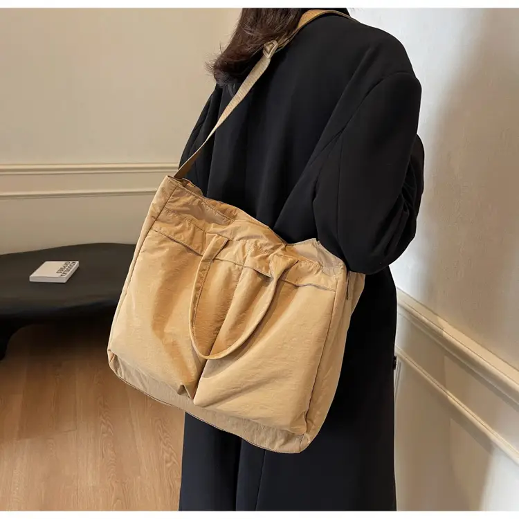 Women's Large Capacity Navy Shoulder Bag Lazy Style — feature 21