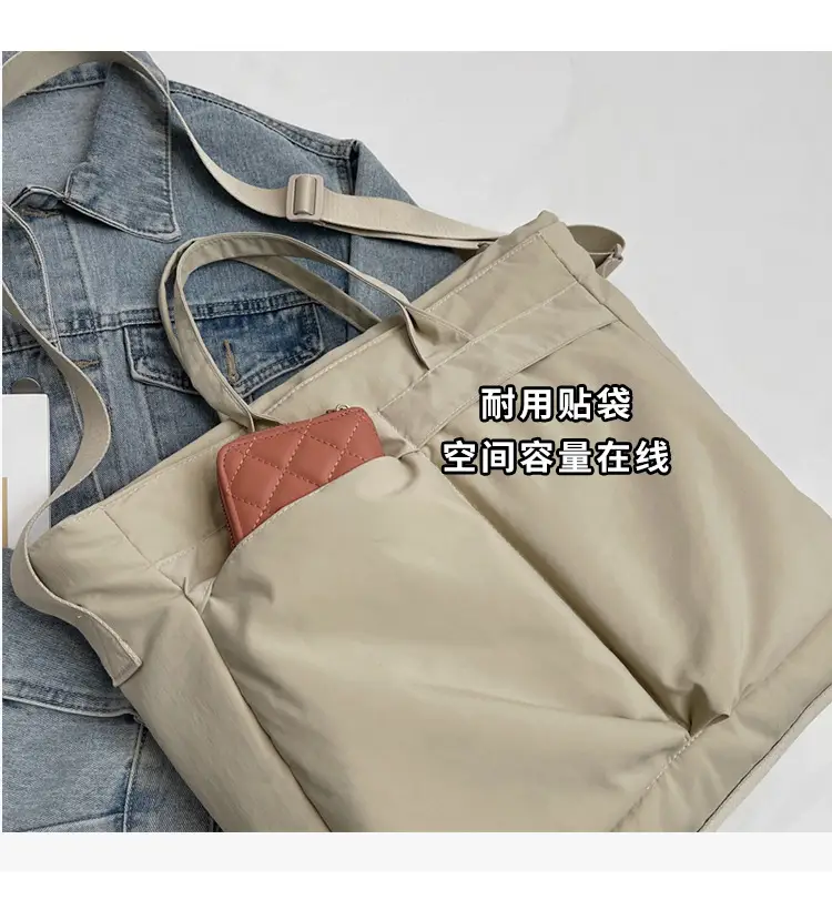 Women's Large Capacity Navy Shoulder Bag Lazy Style — feature 9