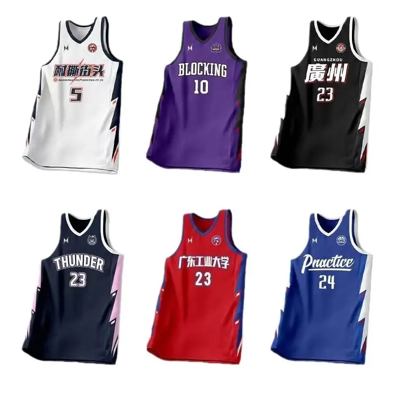 Men Basketball Suit Black 24 Size V-Neck Shorts Set