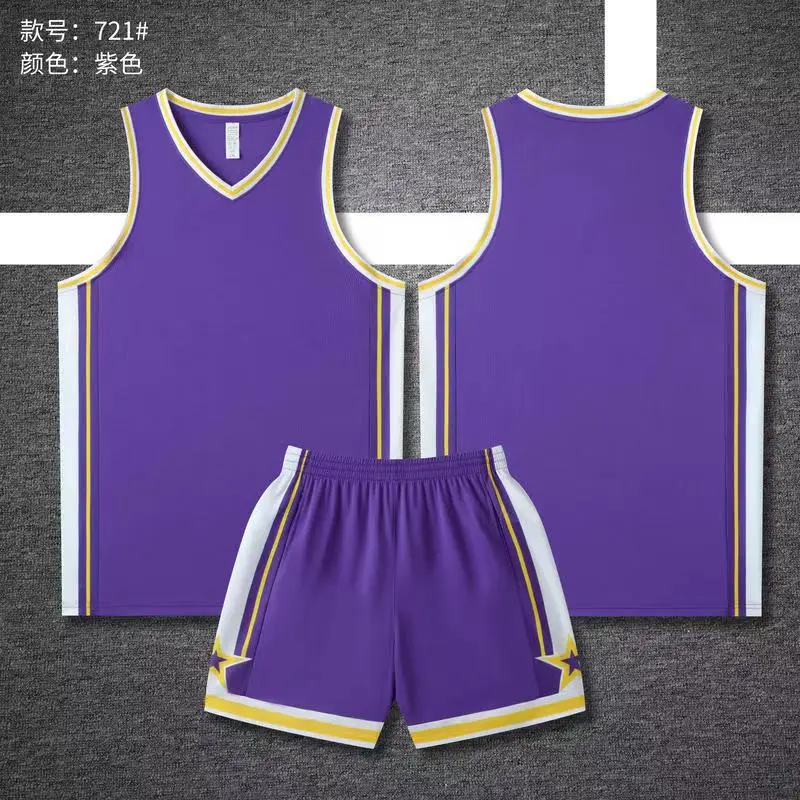 Men Basketball Suit Black 24 Size V-Neck Shorts Set